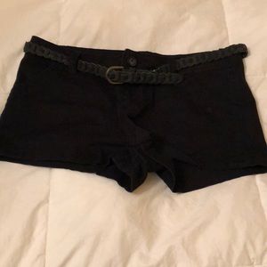 Black jean shorts